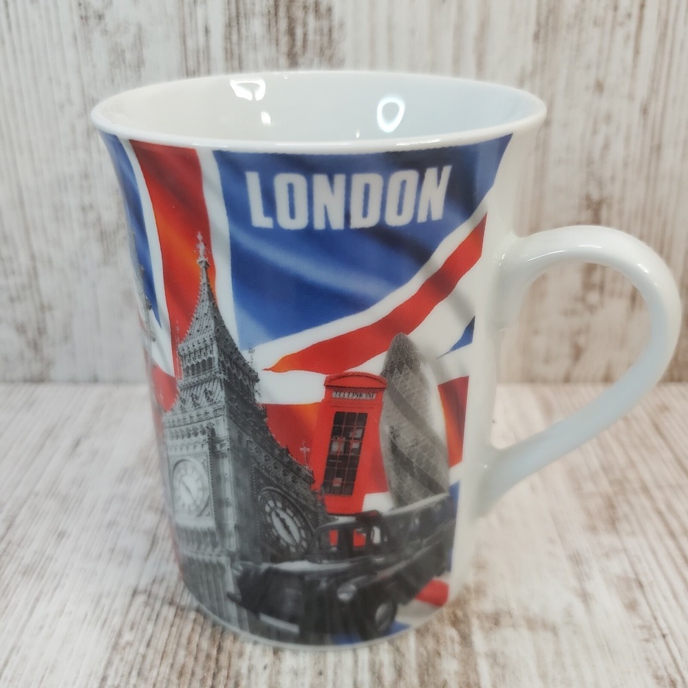Elgate Ceramics Mug London Historical Landmarks Tower Bridge Big Ben Buckingham